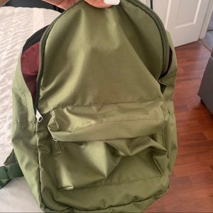 olive green backpack
